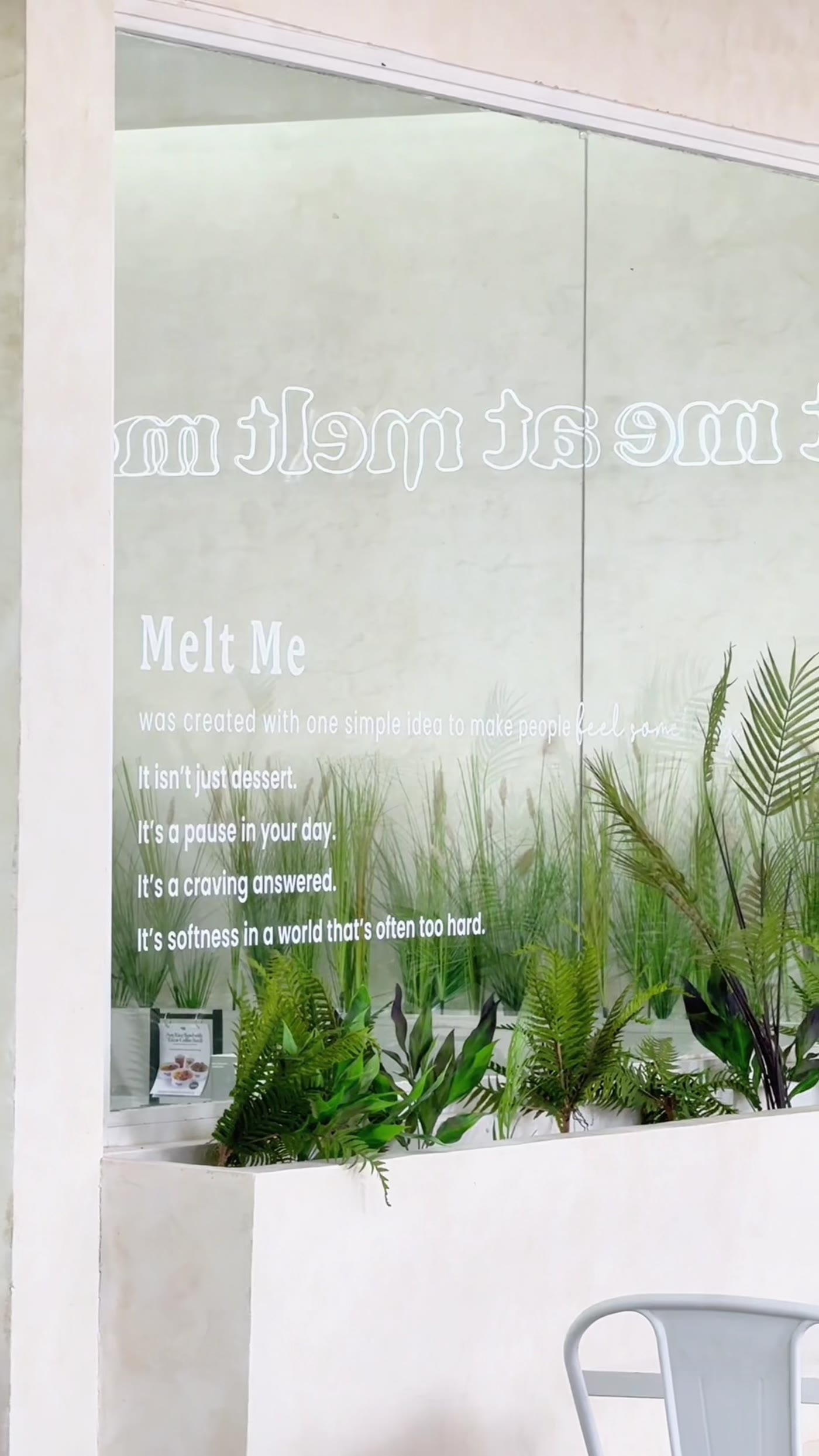 Melt Me brand manifesto wall — Made to melt, meant to matter
